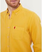 Chemise custom fit en Lin & Coton jaune